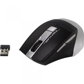 Мышь беспроводная A4 Fstyler FG35 серый/черный оптическая (2000dpi) USB (6but)