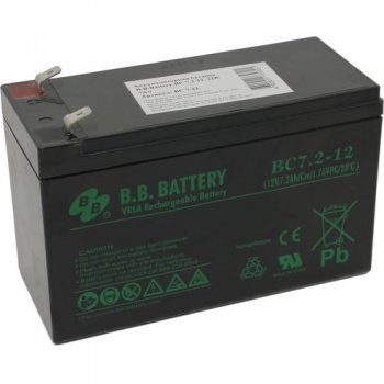 Аккумулятор для ИБП B.B. Battery BC7.2-12 (12V, 7.2Ah)