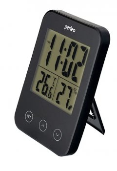 Погодная станция Perfeo "Touch", чёрный, (PF-S681) время, температура, влажность
