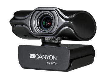 Веб-камера Canyon CNS-CWC6N черный 3.2Mpix (2560x1440) USB2.0 с микрофоном для ноутбука