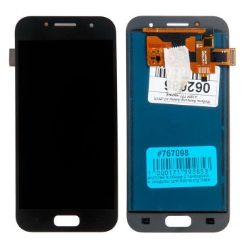 Дисплей в сборе A320F с тачскрином (модуль) для Samsung Galaxy A3 (SM-A320F) черный (2017) TFT с регулировкой яркости