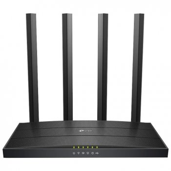 Маршрутизатор TP-LINK <Archer C6U> MU-MIMO Wi-Fi Gigabit Router (4UTP 1000Mbps,1WAN,802.11b/g/n/ac,867Mbps)