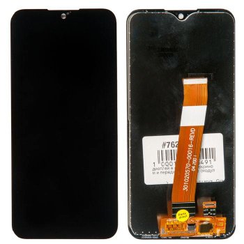 Дисплей в сборе A015F с тачскрином и передней панелью (модуль) для Samsung Galaxy A01 SM-A015F черный, оригинал