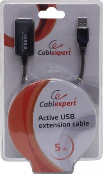 Кабель Cablexpert <UAE-01-5M> активный USB 2.0 A-->A 5м