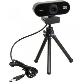 Веб-камера ExeGate Stream C940 2K <EX287380RUS> (USB2.0, 2560x1440, микрофон, трипод)