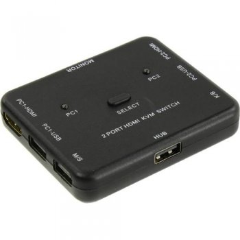 Переключатель KVM Orient <HS21> 2-port HDMI KVM Switch (клавиатураUSB+мышьUSB+HDMI)