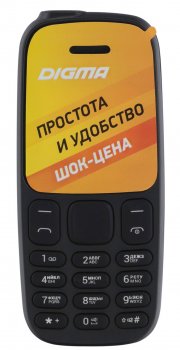 Мобильный телефон Digma A106 Linx 32Mb черный моноблок 2Sim 1.44" 68x98 GSM900/1800