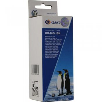Чернила G&G GG-T6641BK черный 100мл для Epson L100, L110, L120, L130, L132, L210, L222