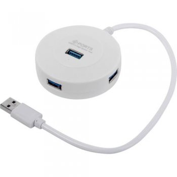 Концентратор USB Smartbuy <SBHA-7314-W> 4-port USB3.0 Hub