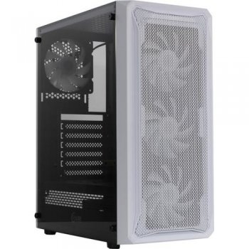 Корпус Powercase CMIZW-L4 Mistral Z4 White, Tempered Glass, Mesh, 4x 120mm 5-color LED fan, белый, ATX (CMIZW-L4)