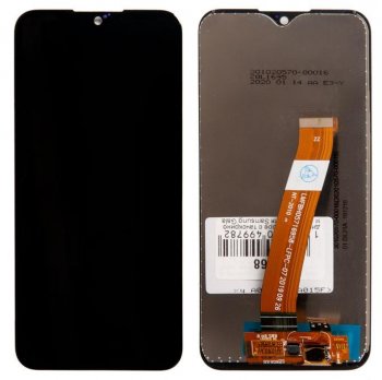 Дисплей в сборе A015F с тачскрином (модуль) для Samsung Galaxy A01 (SM-A015F) черный (узкий коннектор)