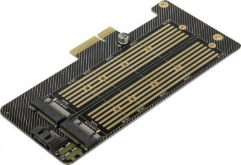 Контроллер Espada <PCIe2M2> (RTL) PCI-Ex4, 1xM.2 22xx B + 1xM.2 22xx M