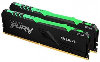 Оперативная память Kingston Fury Beast RGB <KF436C17BBAK2/16> DDR4 DIMM 16Gb KIT 2*8Gb <PC4-28800> CL17