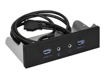 Планка портов Exegate <U5H-627> USB3.0 2-port+audio Front Panel (крепление налицевую панель корпуса 5.25")<EX289291RUS>