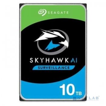 Жесткий диск 10Тб Seagate SkyHawkAl (ST10000VE001) {SATA 6 Гбит/с, 7200 rpm, 256 mb buffer, для видеонаблюдения}