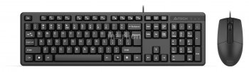 Комплект клавиатура + мышь A4Tech KK-3330S Black (Кл-ра, USB,+Мышь,3кн, Roll, USB)