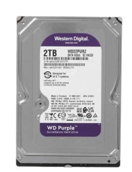 Жесткий диск 2 Тб SATA 6Гб/s Western Digital Purple <WD22PURZ> 3.5"