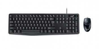 Комплект клавиатура + мышь Genius KM-170 Black (Кл-ра,USB+Мышь3кн, Roll,USB) (31330006403)