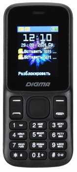 Мобильный телефон Digma LINX A172 <1402107> Black (DualBand, 1.77" 160x128, GSM, microSD, 60г)