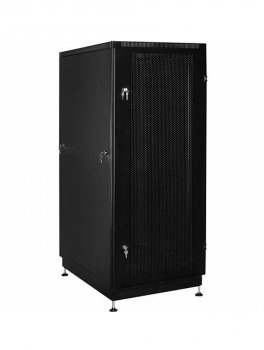 *Шкаф серверный NT PRACTIC METAL 27-66 B 19" напольный, чёрный 27U 600600, дверь металл перф. (+ три полки 450мм, три кабельных органайзера и блок роз