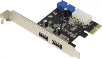 Контроллер KS-is <KS-576> (RTL) PCI-Ex1, USB3.0, 2 port-ext, 1 port-int