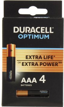 Батарейка Duracell OPTIMUM MX2400-4 Size AAA, 1.5V,щелочной (alkaline) <уп. 4 шт>