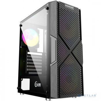 Корпус Powercase MISTRAL T4B, TEMPERED GLASS, 4X 120MM 5-COLOR FAN, ЧЁРНЫЙ, ATX (CMITB-L4)