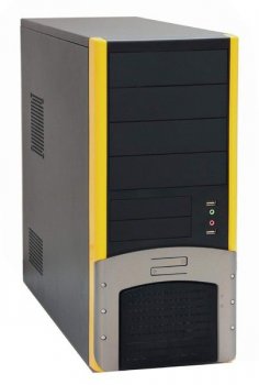 *Системный блок (ATX ZL-142B black-yellow 350W/Intel Core 2 Duo E7400 2.8 ГГц/G31M/DDR-II 4GB/HDD 160 Гб/DVD-RW/без ОС) (б/у)