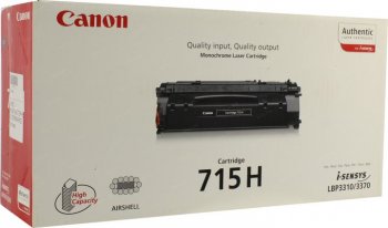 Картридж Canon 715H для принтеров LBP3310/3370. Чёрный. 7 000 страниц.