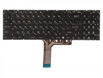 Клавиатура MSI GS75, GL75, GX63, GX63VR 10SDK 10SEK 9SCK 9SFK черная с цветной подсветкой