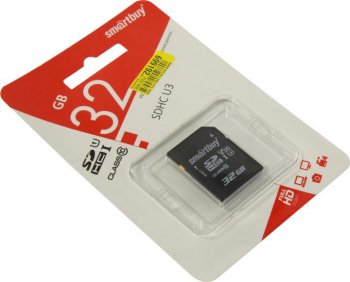 Карта памяти [NEW] SmartBuy <SB32GBSDHCU3> SDHC Memory Card 32Gb Class10 UHS-I U3 V30