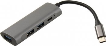 Концентратор USB Orient <CU-325> Кабель-адаптер USB-C -> USB3.0+2xUSB2.0+USB-C