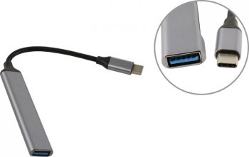 Концентратор USB Orient <CU-323> Кабель-адаптер USB-C -> USB3.0+3xUSB2.0