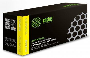 Картридж Cactus CSP-W2072A желтый (700стр.) для HP Color Laser 150a/150nw/178nw MFP/179fnw MFP