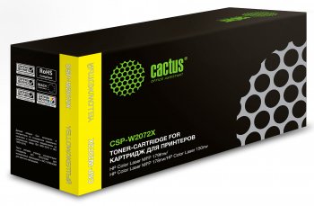 Картридж Cactus CSP-W2072X 117X желтый (1300стр.) для HP Color Laser 150a/150nw/178nw MFP/179fnw MFP