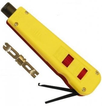 Инструмент для заделки витой пары Hyperline HT-3133TB +нож 110 тип желтый