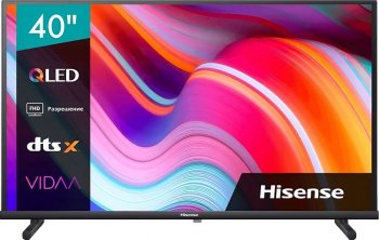 Телевизор-LCD 40" Q Hisense 40A5KQ (1920x1080, HDMI, LAN, WiFi, USB, DVB-T2, SmartTV)