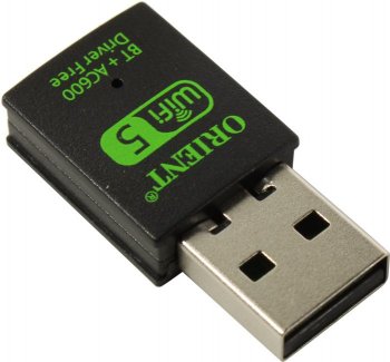 Адаптер беспроводной связи Orient <XG-942ac+> Wireless USB2.0 Adapter (802.11a/b/g/n/ac, AC600, Bluetooth 5.0)