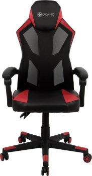 Кресло для геймера Оклик 121G черный/красный сиденье черный/красный искусст.кожа/сетка с подголов. крестов. пластик черный