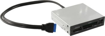 Картридер ExeGate <CR-611U3> 3.5" Internal USB3.0 CF/xD/SD/MMC/microSD/M2/MS/Duo Reader/Writer+1-portUSB3.0 <EX293028RUS>