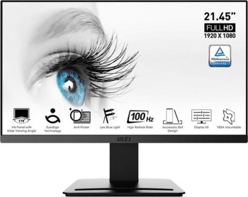 Монитор 21.5" ЖК монитор MSI PRO MP223 <Black> (VA, 100Hz, LCD, 1920x1080, D-Sub,HDMI)