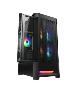 Корпус , без блока питания ATX Gamemax Aero ATX case, black, w/o PSU, w/1xUSB3.0+1xUSB2.0, w/2x20cm ARGB GMX-20-ARGB front fans, w/1x12cm