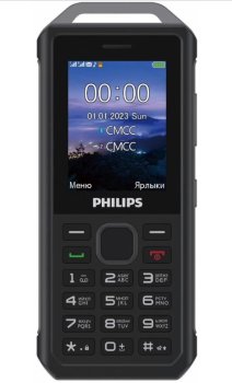 Мобильный телефон Philips E2317 Xenium темно-серый моноблок 2Sim 2.4" 240x320 Nucleus 0.3Mpix GSM900/1800 MP3 FM microSD max32Gb