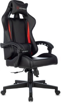 Кресло для геймера Zombie GAME TETRA черный/красный эко.кожа крестов. пластик