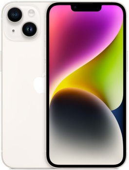 Смартфон Apple A2882 iPhone 14 128Gb 6Gb сияющая звезда моноблок 3G 4G 1Sim 6.1" 1170x2532 iOS 16 12Mpix MPUR3HN/A