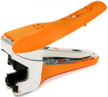 Инструмент для обжима коннекторов Hyperline HT-KJNE-TOOL для модуля (упак:1шт) оранжевый