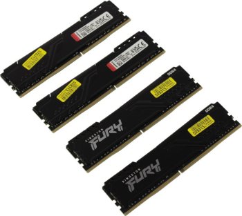 Оперативная память Kingston Fury Beast <KF432C16BBK4/64> DDR4 DIMM 64Gb KIT 4*16Gb<PC4-25600> CL16