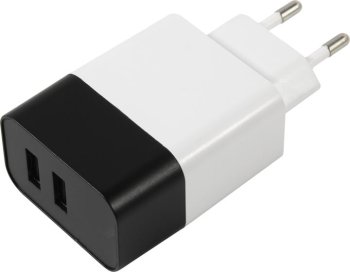 Зарядка USB-устройств Cablexpert <MP3A-PC-27W> USB (Вх.AC100-240V, Вых. DC5V, 2xUSB)