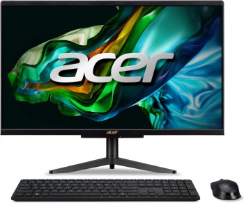 Моноблок Acer Aspire C24-1610 23.8" Full HD N100 (0.8) 8Gb SSD256Gb UHDG CR Eshell WiFi BT 65W клавиатура мышь Cam черный 1920x1080