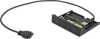 Панель фронтальная Orient <C092> Front Panel 2xUSB3.0+2xUSB-C port (крепление на лицевую панель корпуса 3.5")